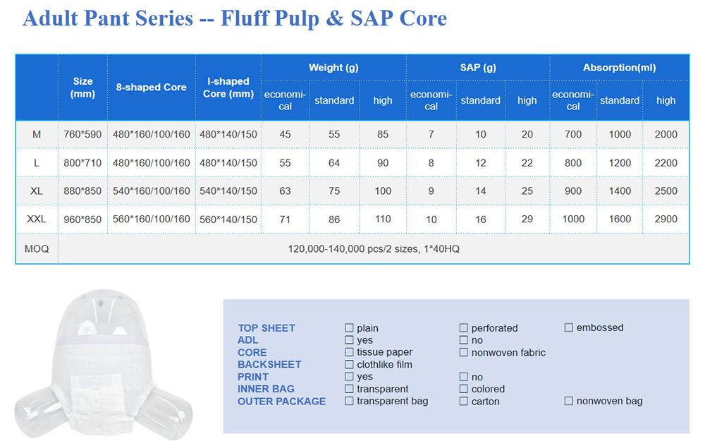 Manufacturer Diaper Pants for Adult